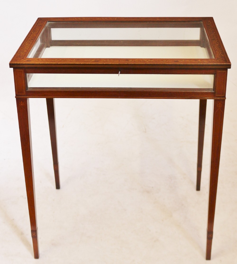 Edwardian Inlaid Mahogany Bijouterie Display Table