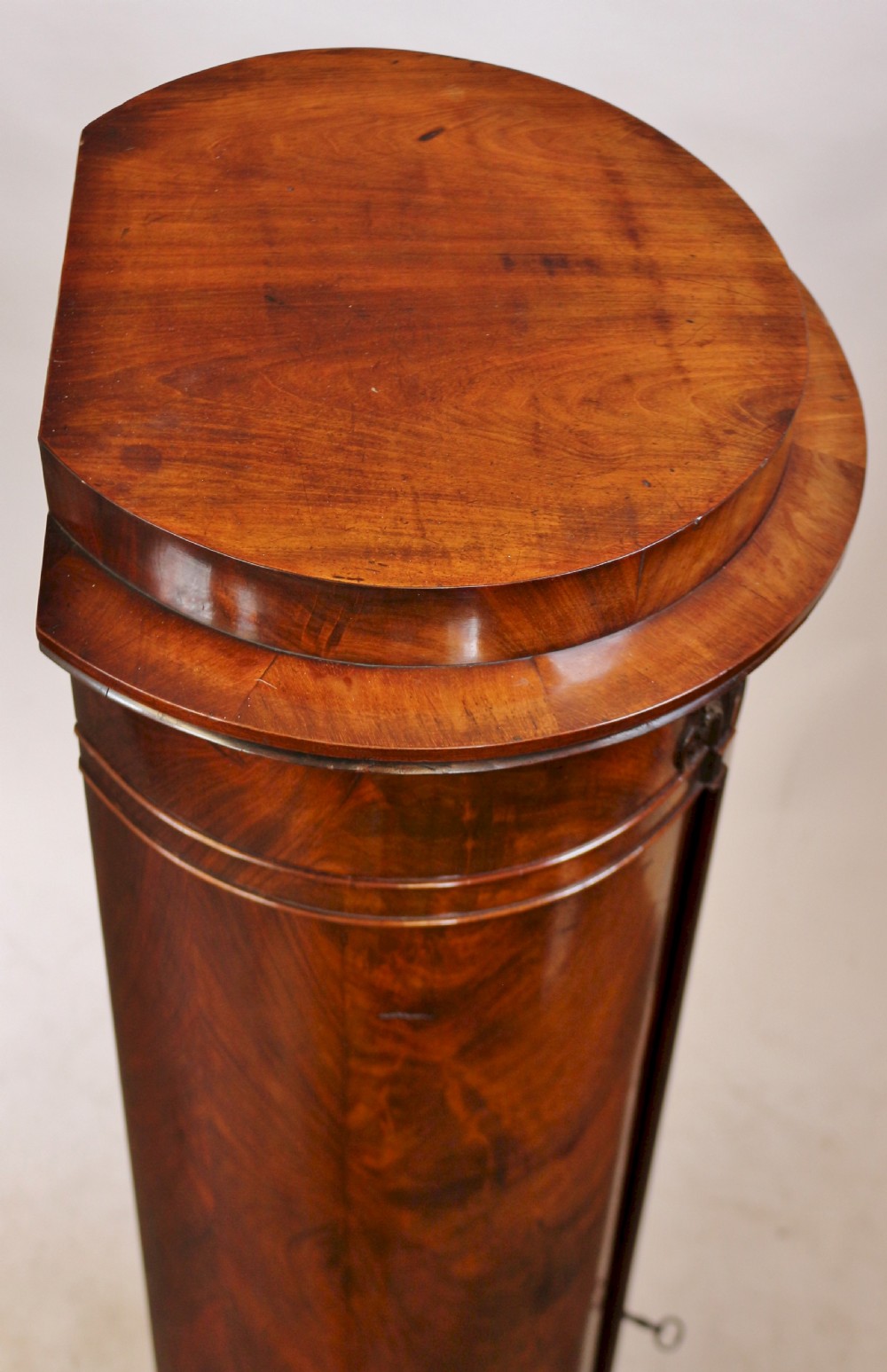 Mid 19C North European Flared Mahogany Oval Pedestal Cupboard View VI