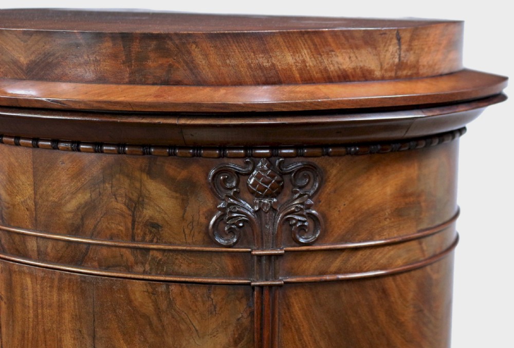 Mid 19C North European Flared Mahogany Oval Pedestal Cupboard View VIII