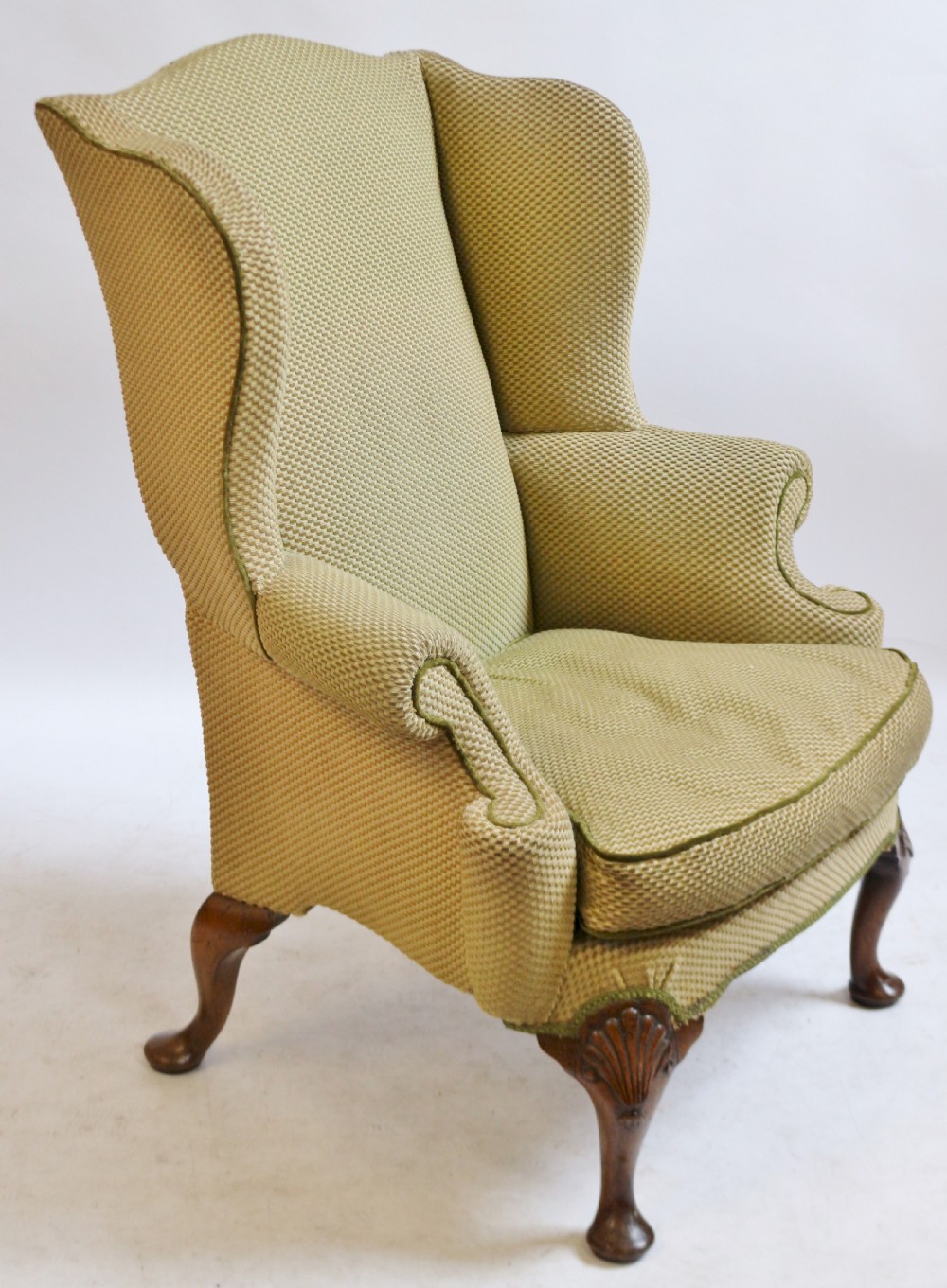 C1920 'Queen Anne' Style Walnut Wing Armchair View II