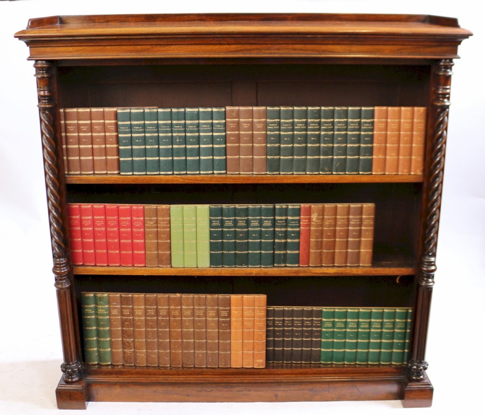 Early Victorian Rosewood Open Bookcase by Johnsone & Jeanes