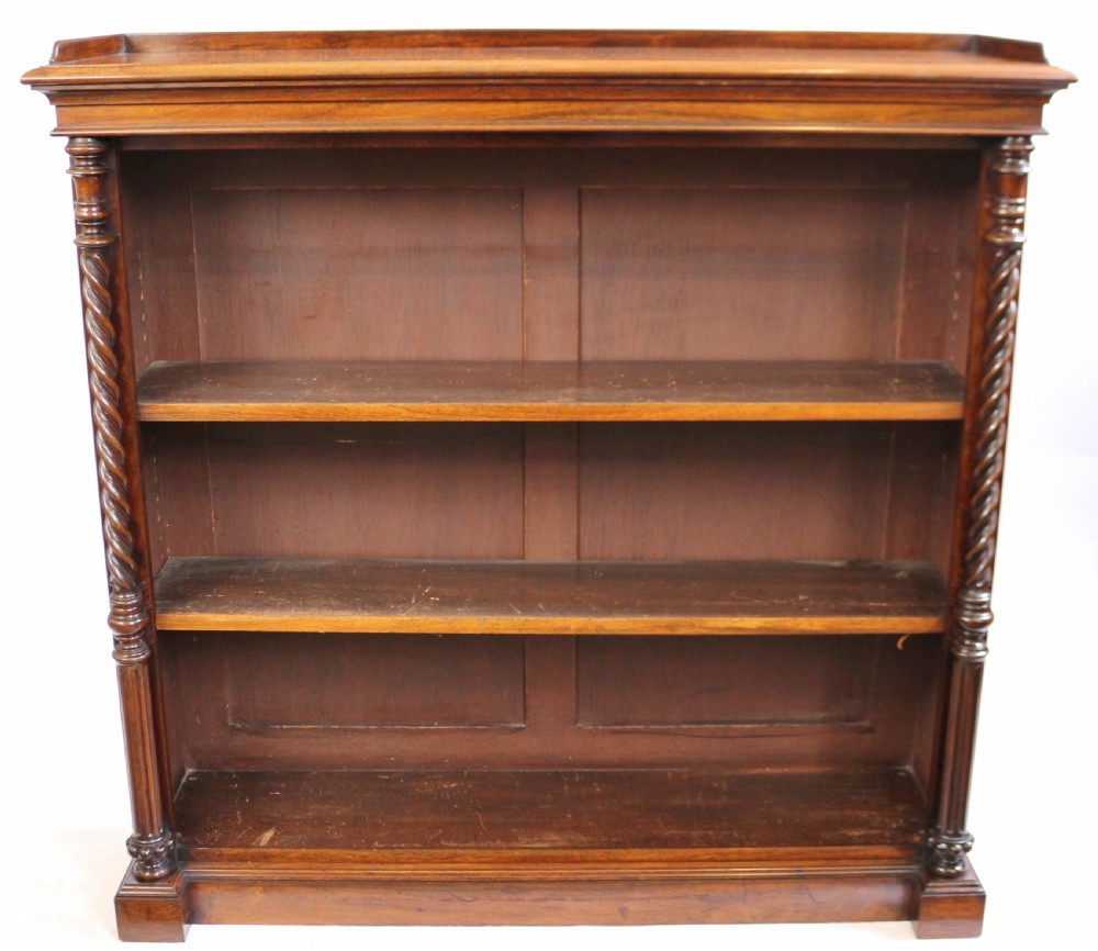 Early Victorian Rosewood Open Bookcase by Johnsone & Jeanes View III
