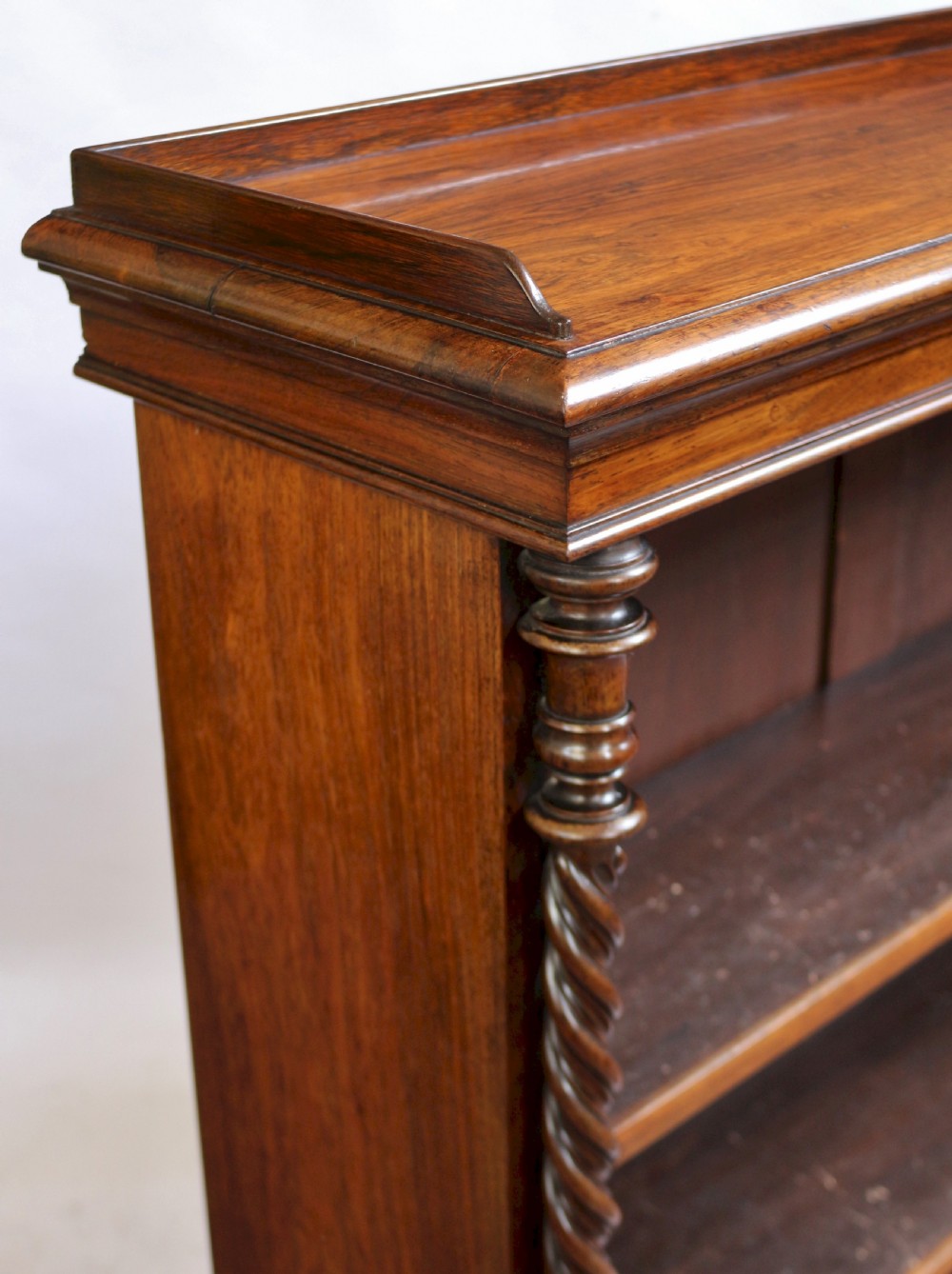 Early Victorian Rosewood Open Bookcase by Johnsone & Jeanes View VIII