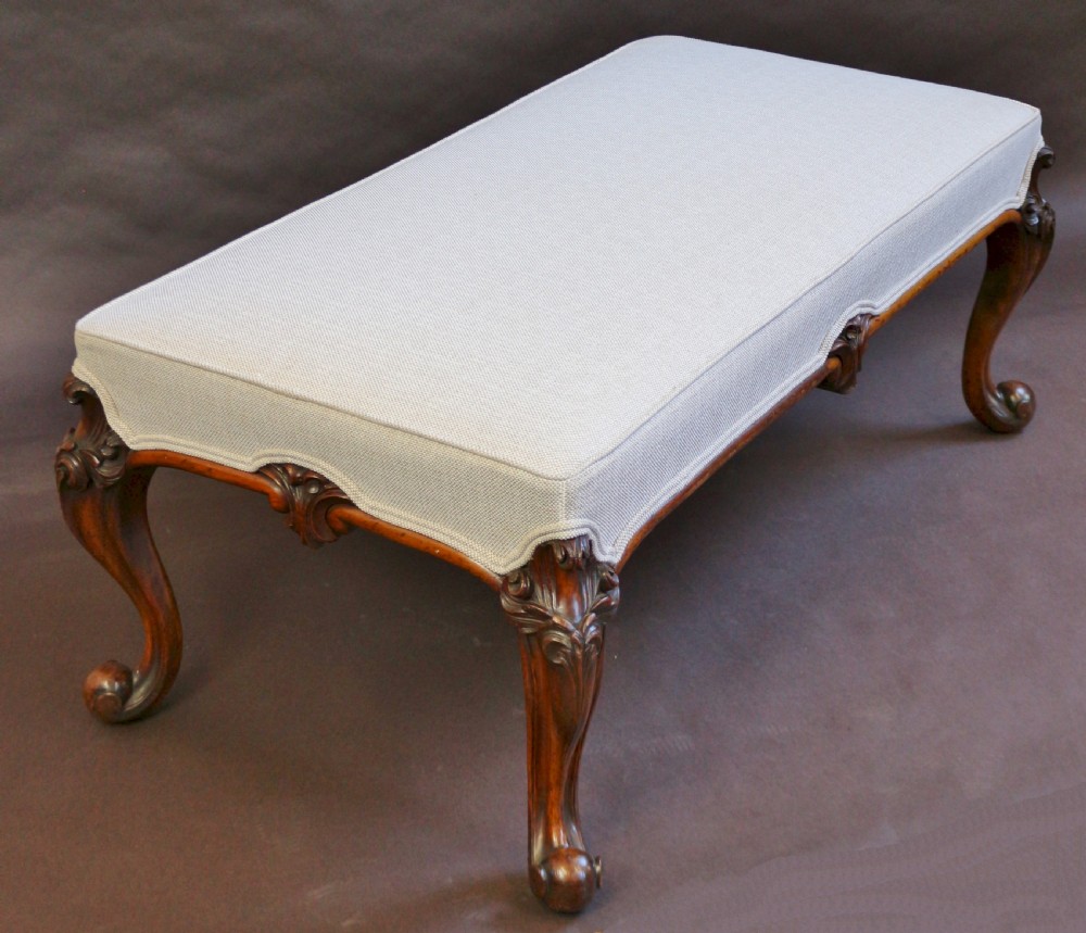 Victorian Rosewood Stool on Cabriole Legs View III