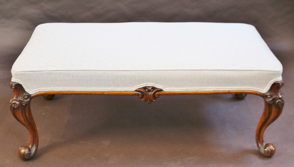 Victorian Rosewood Stool on Cabriole Legs View IV