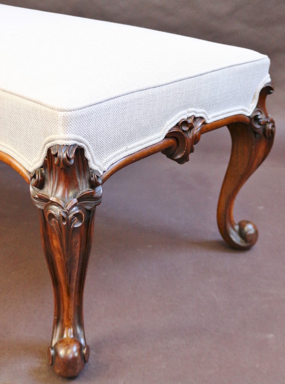 Victorian Rosewood Stool on Cabriole Legs View V