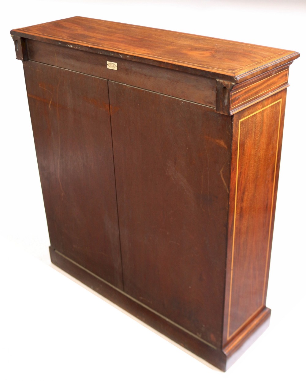 Edwardian Mahogany Inlaid Open Bookcase by Edwards & Roberts View VII