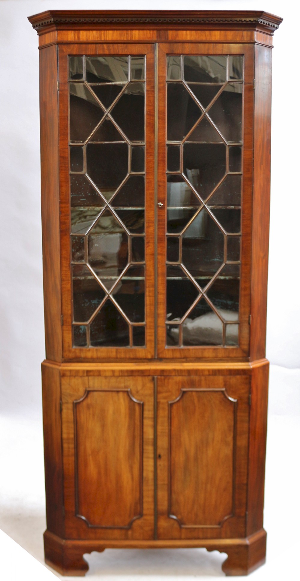 George 111 Mahogany Cupboard Base Corner Cabinet