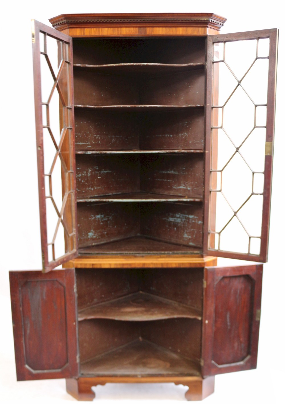 George 111 Mahogany Cupboard Base Corner Cabinet View II