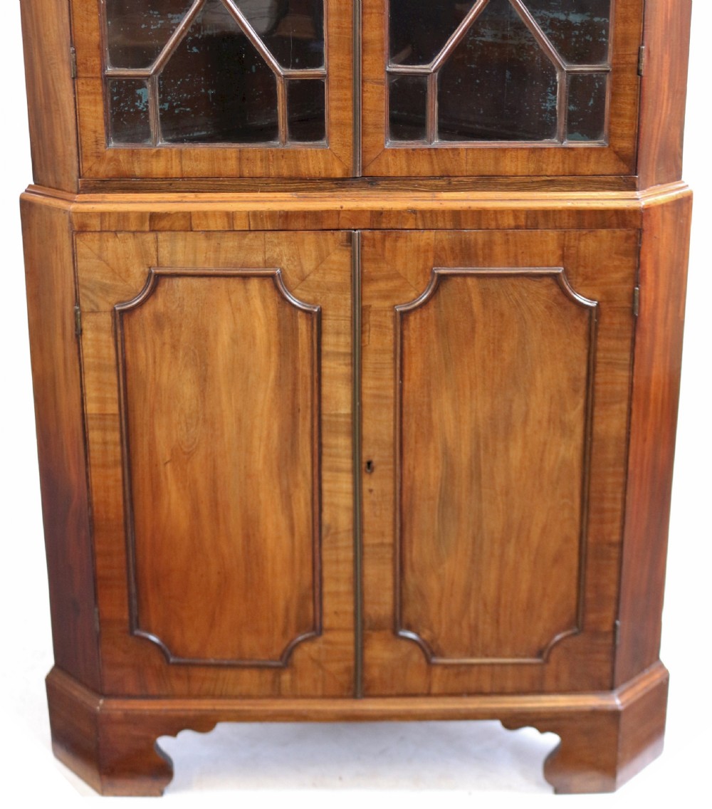 George 111 Mahogany Cupboard Base Corner Cabinet View V