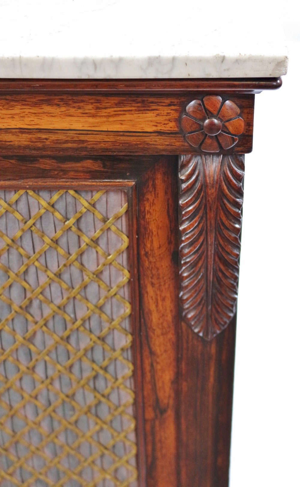 Regency Rosewood 2 Door Marble Top Side Cabinet View VI