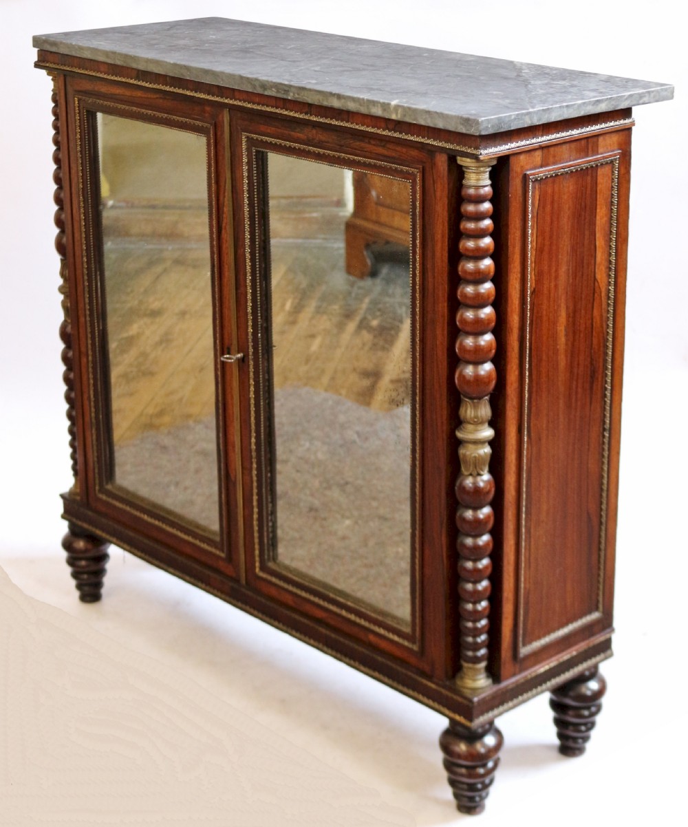 Regency Rosewood Marble Top 2 Door Side Cabinet View IV