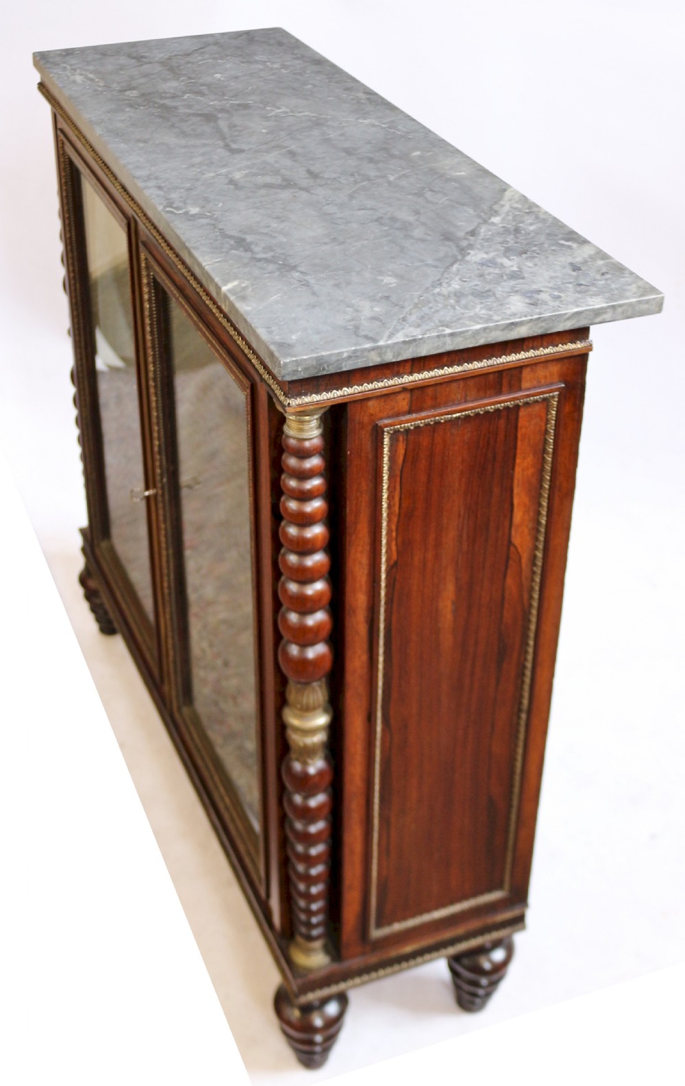 Regency Rosewood Marble Top 2 Door Side Cabinet View V