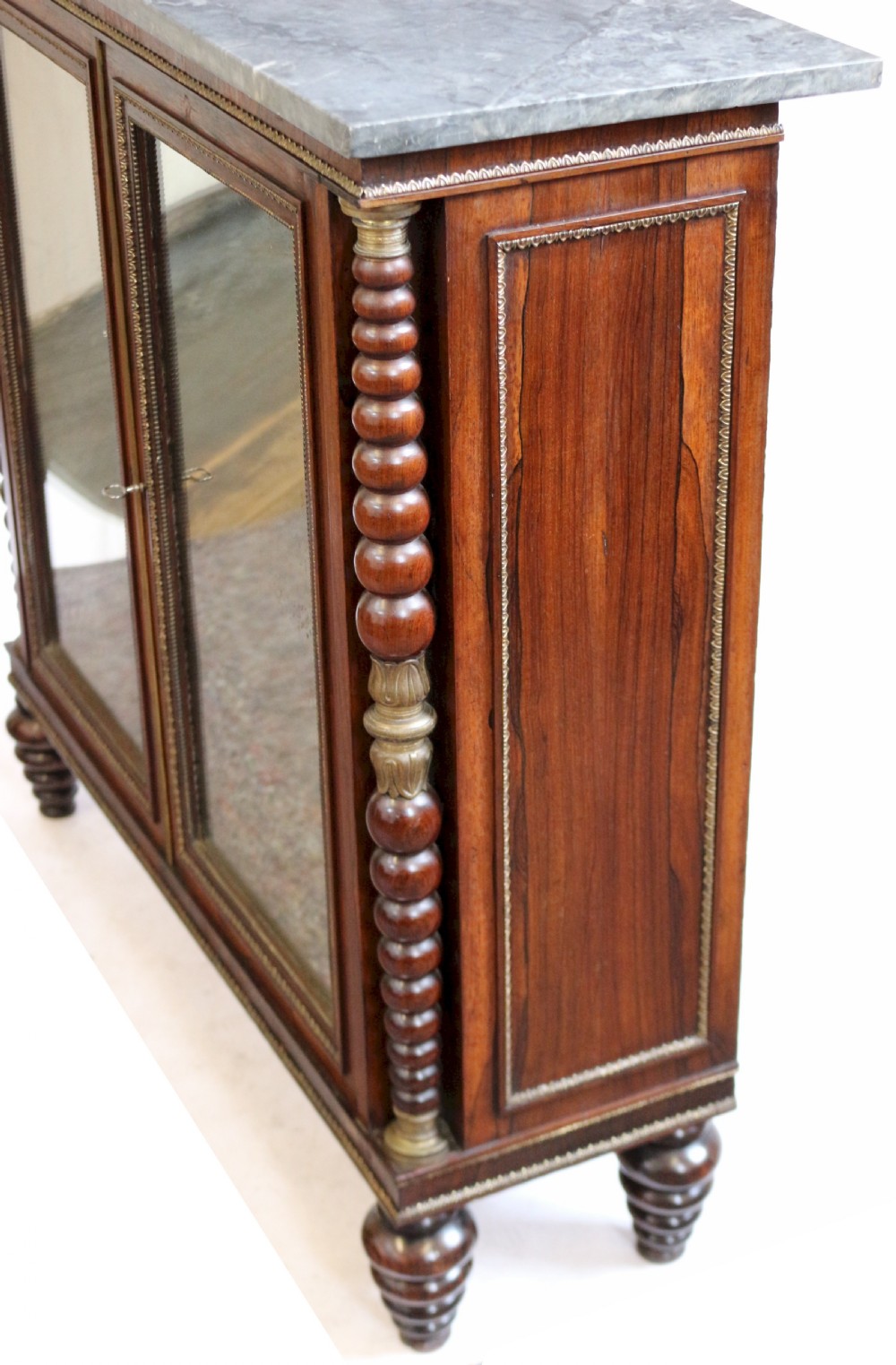 Regency Rosewood Marble Top 2 Door Side Cabinet View VI