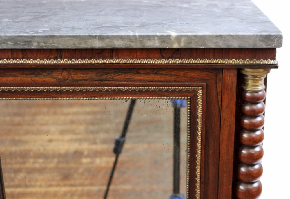 Regency Rosewood Marble Top 2 Door Side Cabinet View VIII