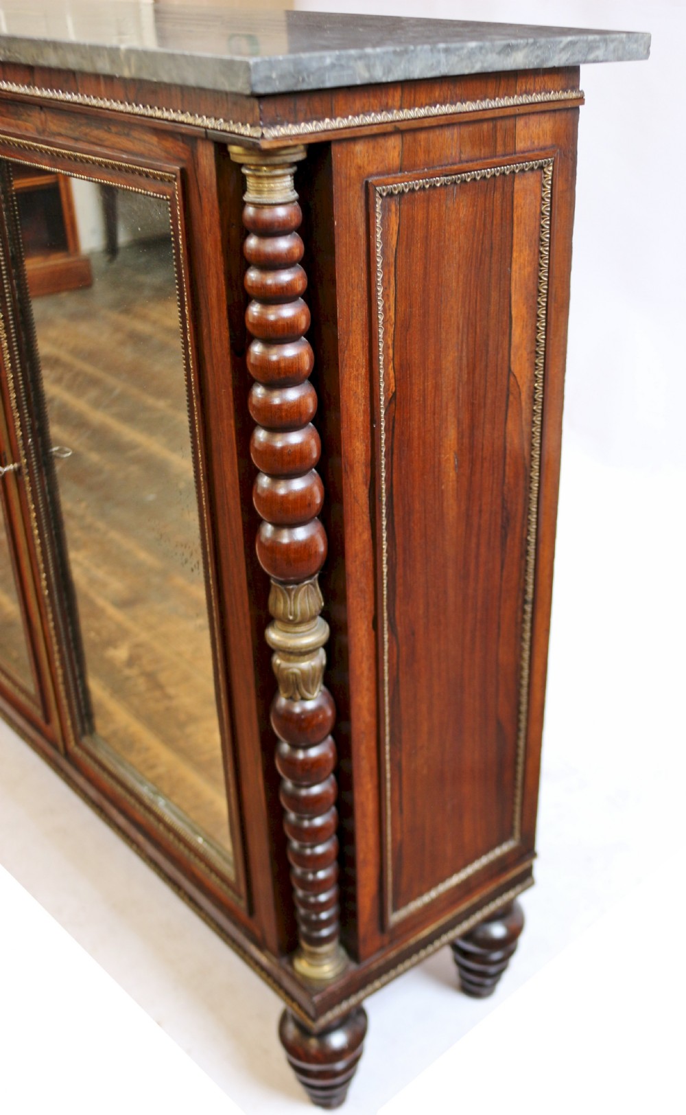Regency Rosewood Marble Top 2 Door Side Cabinet View X