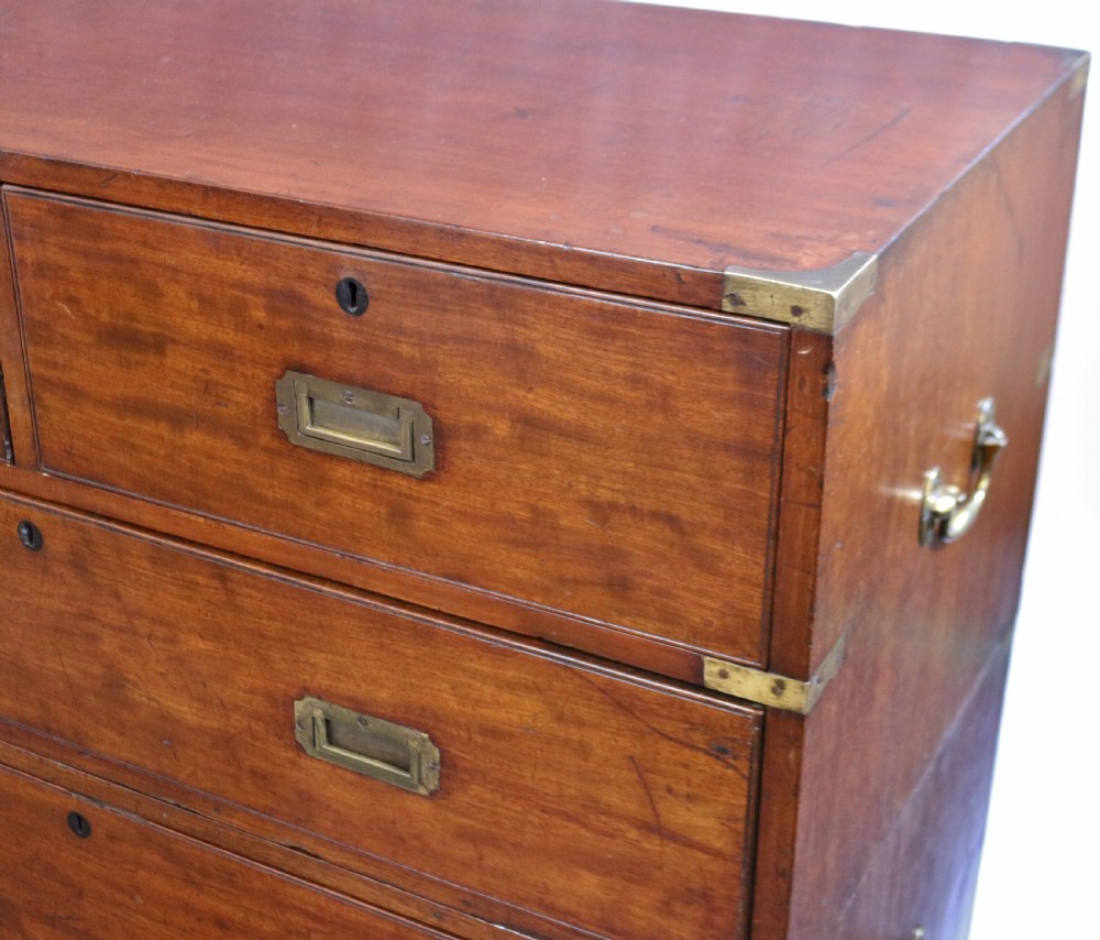Victorian Mahogany 2 Part Military Chest View VIII