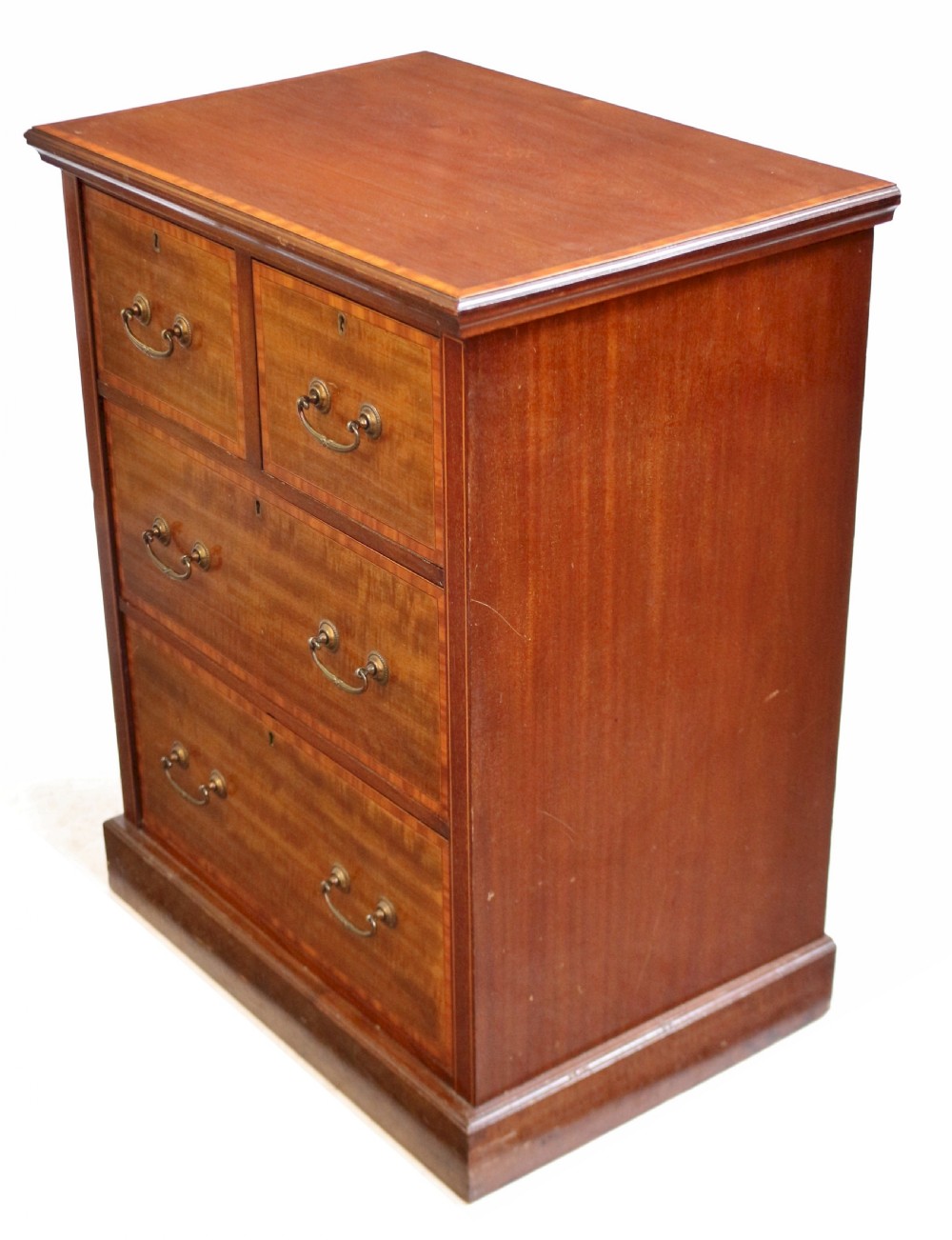 Edwardian Good Quality Mahogany Small 4 Drawer Chest by Shoolbred View IV