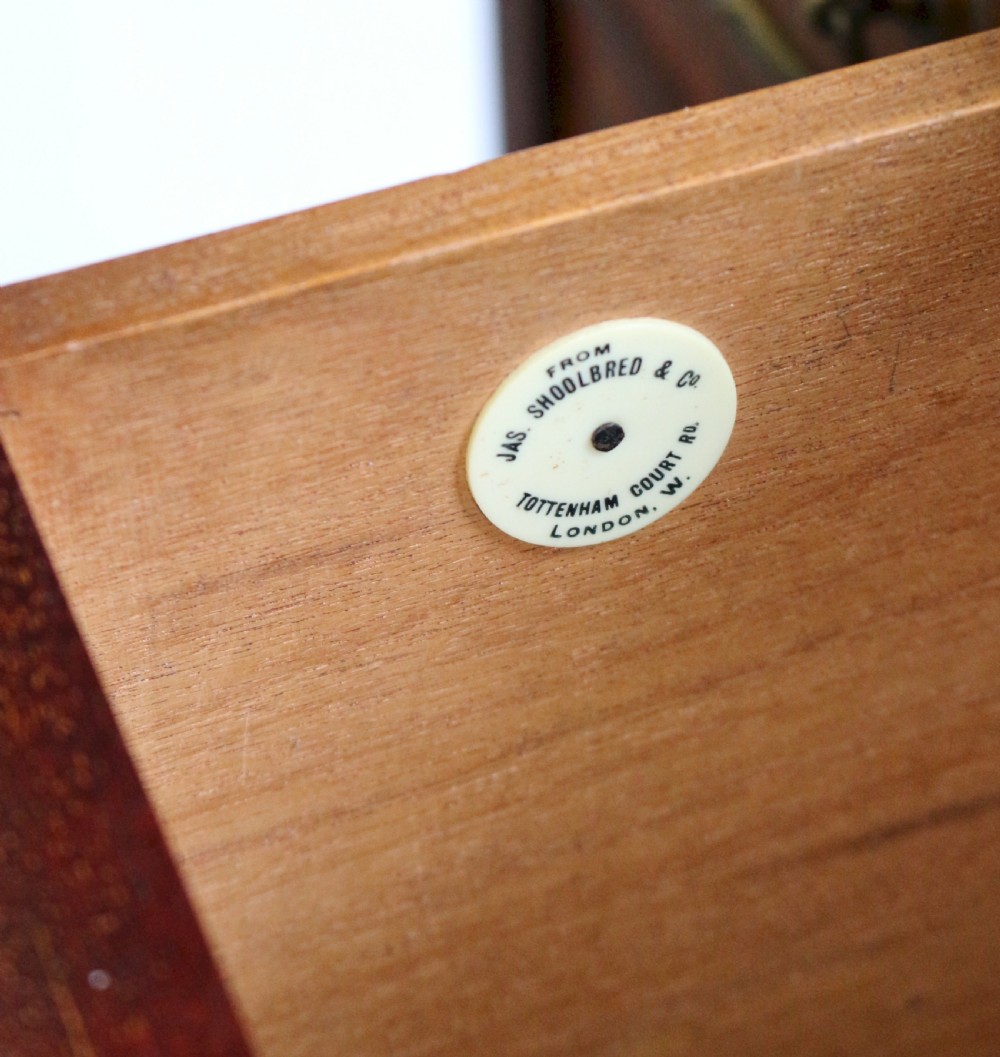 Edwardian Good Quality Mahogany Small 4 Drawer Chest by Shoolbred View V