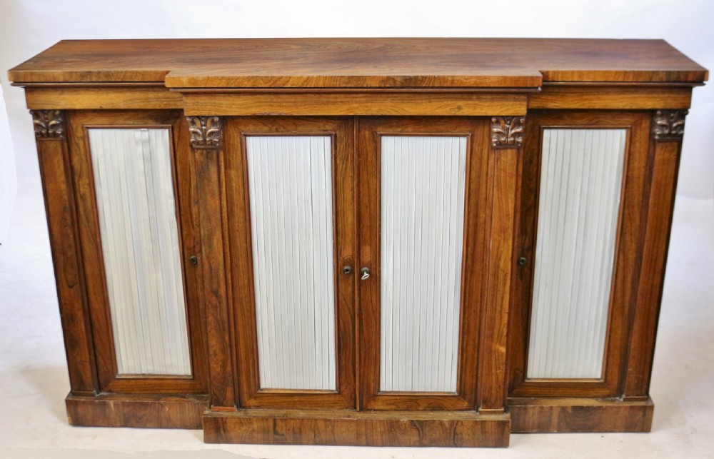 Regency Rosewood 4 Door Breakfront Side Cabinet