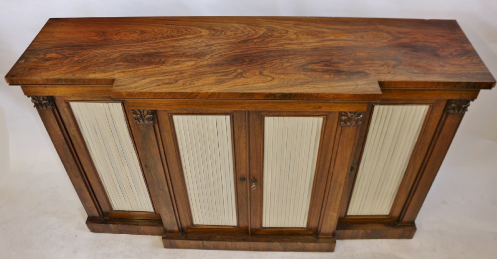 Regency Rosewood 4 Door Breakfront Side Cabinet View II