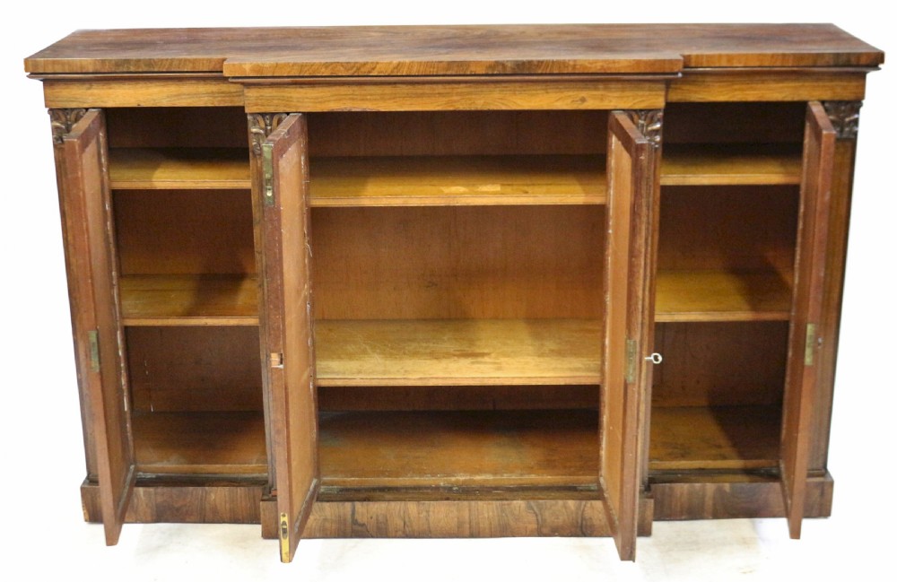 Regency Rosewood 4 Door Breakfront Side Cabinet View III