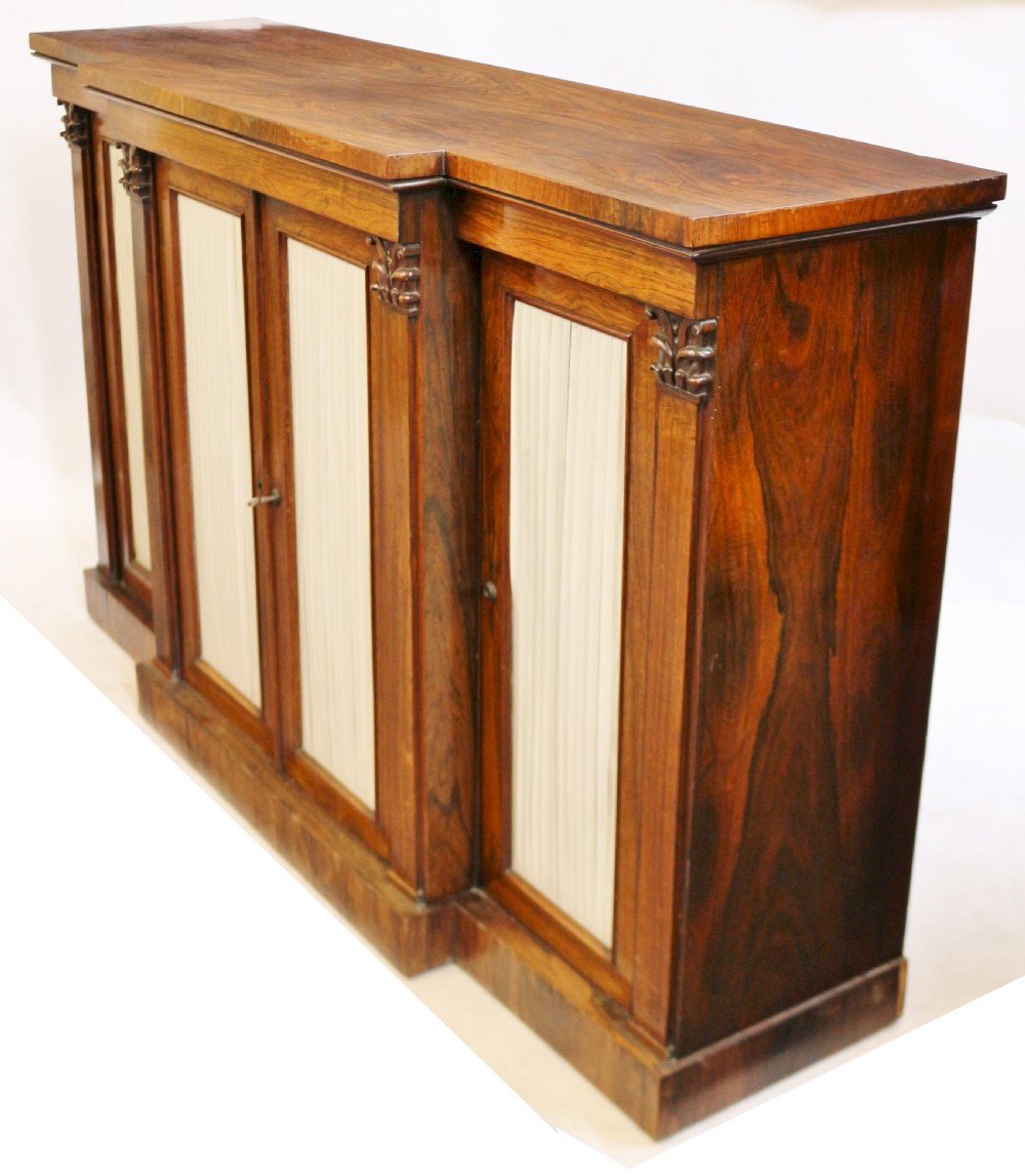 Regency Rosewood 4 Door Breakfront Side Cabinet View IV