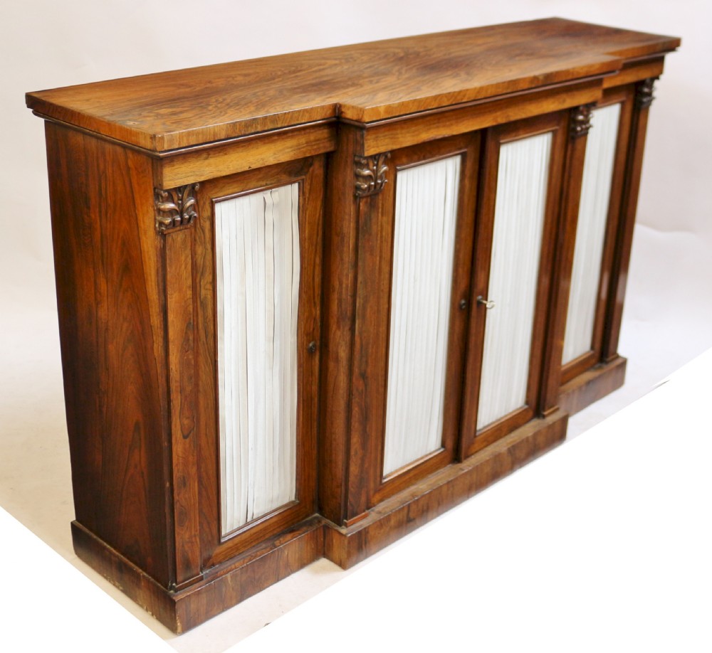 Regency Rosewood 4 Door Breakfront Side Cabinet View VII