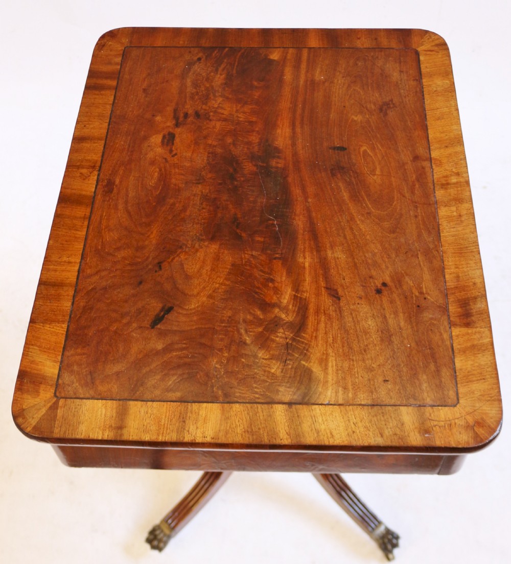 Regency Mahogany 2 Drawer Freestanding Pedestal Table View VIII