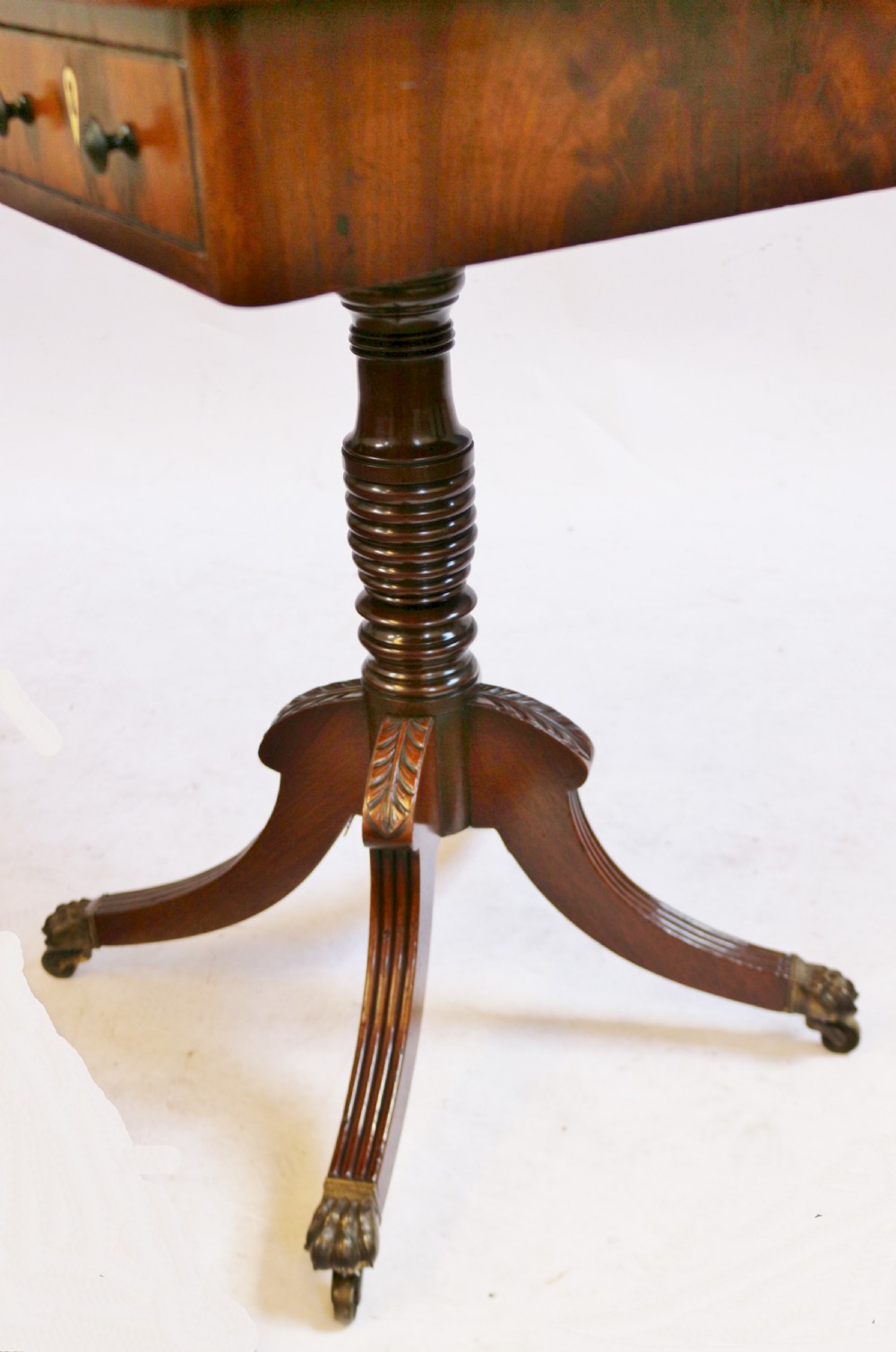Regency Mahogany 2 Drawer Freestanding Pedestal Table View X