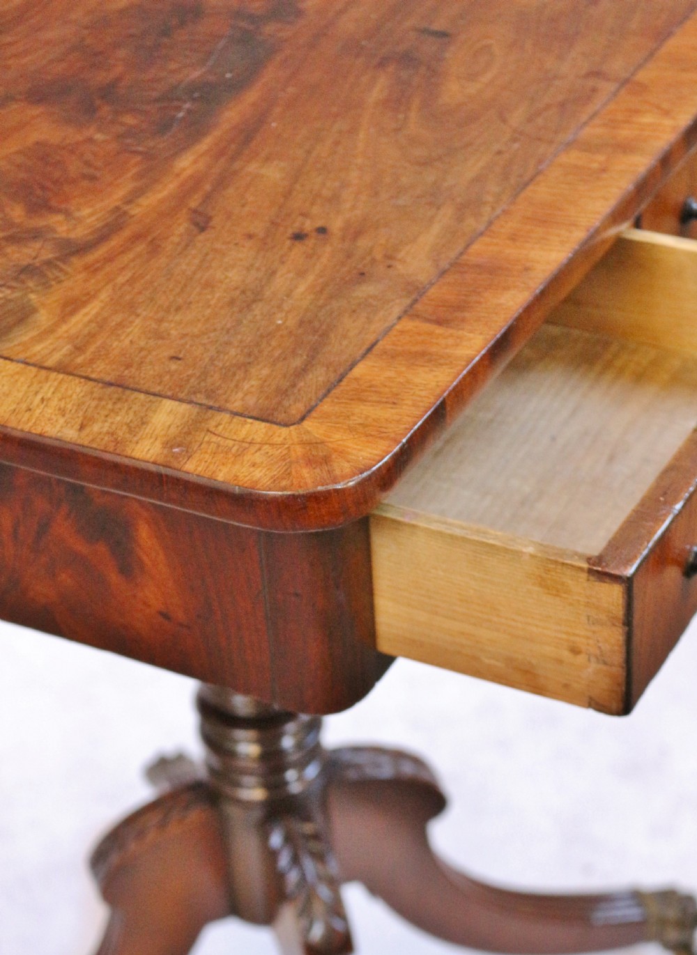 Regency Mahogany 2 Drawer Freestanding Pedestal Table View XIII