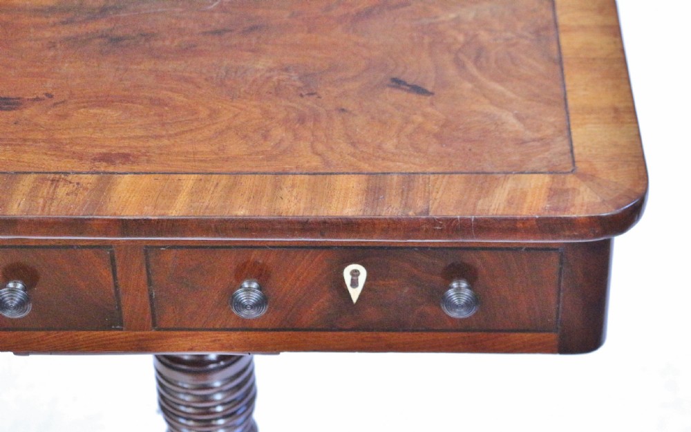 Regency Mahogany 2 Drawer Freestanding Pedestal Table View XIV