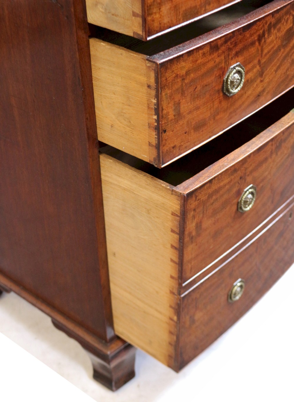 George 111 Mahogany Bow Chest of 2 Short and 3 Long Drawers View VII