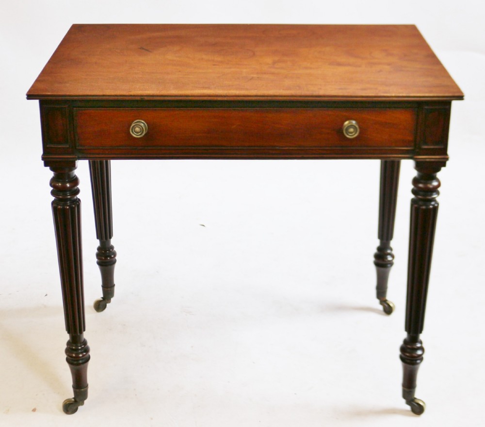 George 1V Mahogany 1 Drawer Table attributed to Gillows