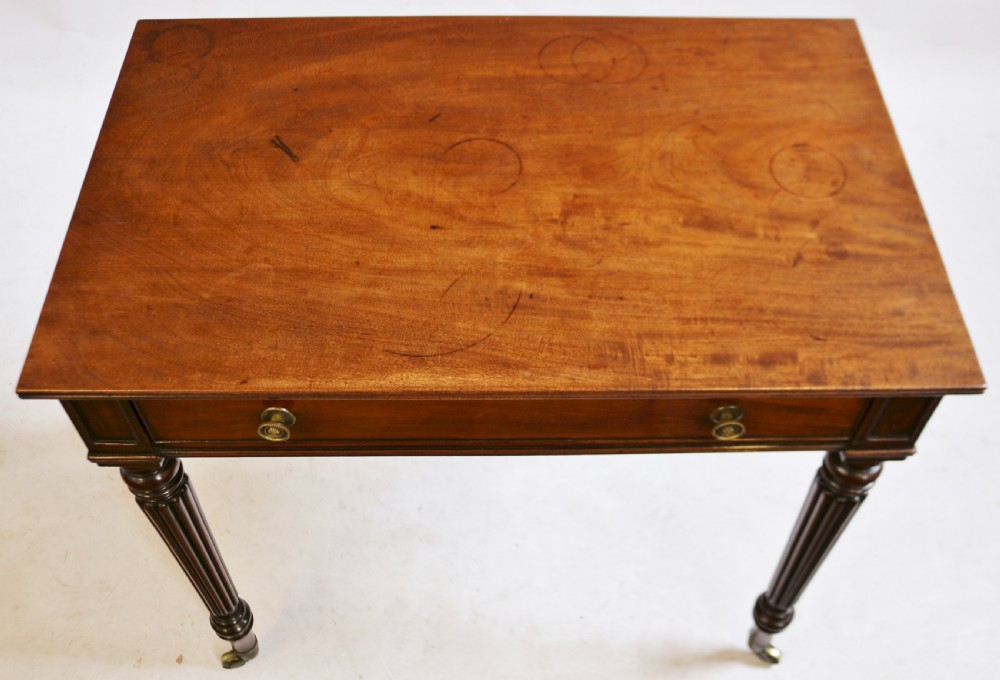 George 1V Mahogany 1 Drawer Table attributed to Gillows View II