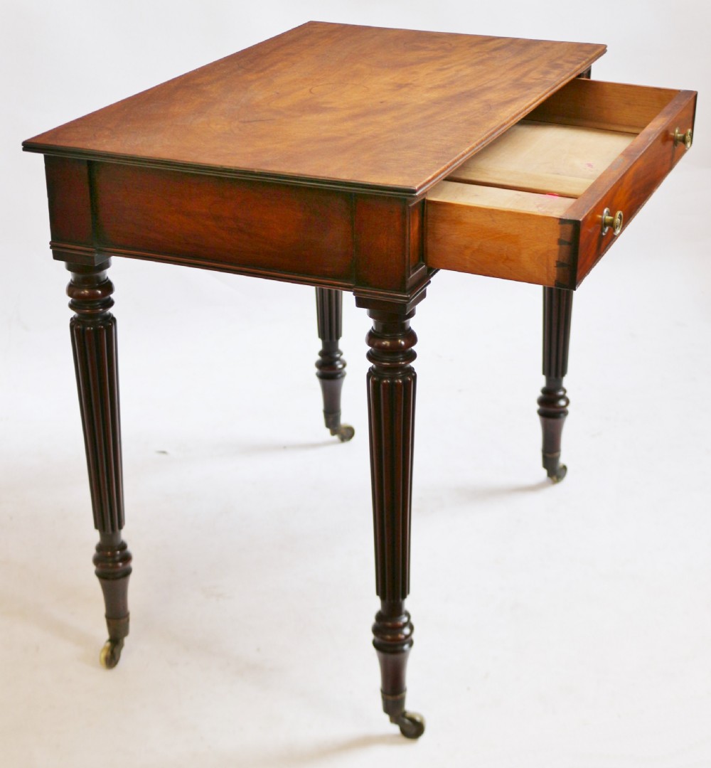 George 1V Mahogany 1 Drawer Table attributed to Gillows View III