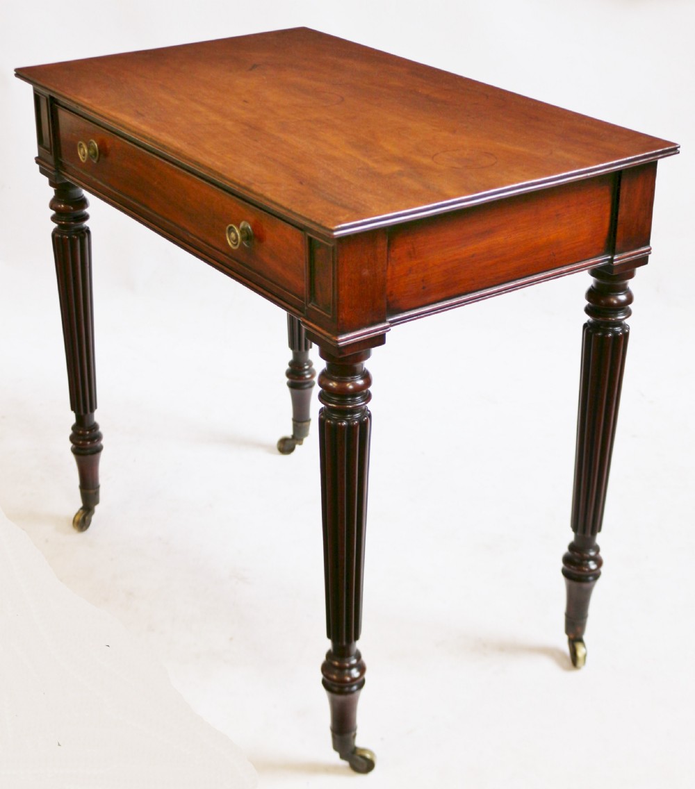 George 1V Mahogany 1 Drawer Table attributed to Gillows View IV