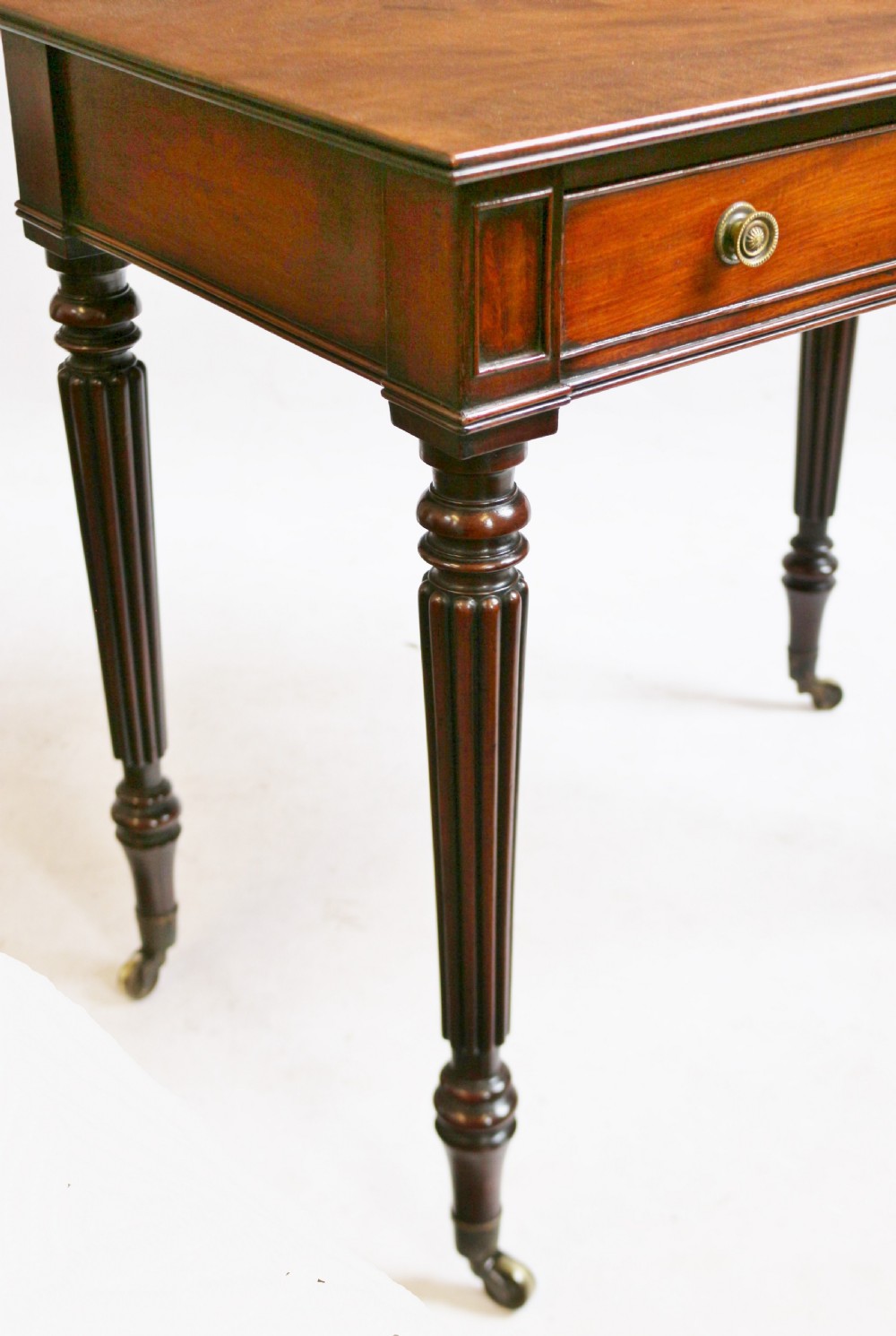 George 1V Mahogany 1 Drawer Table attributed to Gillows View VII