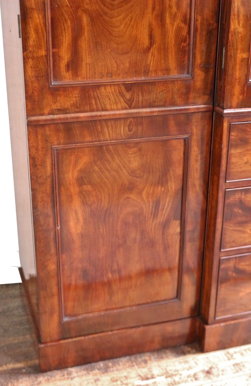 William 1V Figured Mahogany 4 Door Breakfront Wardrobe View X