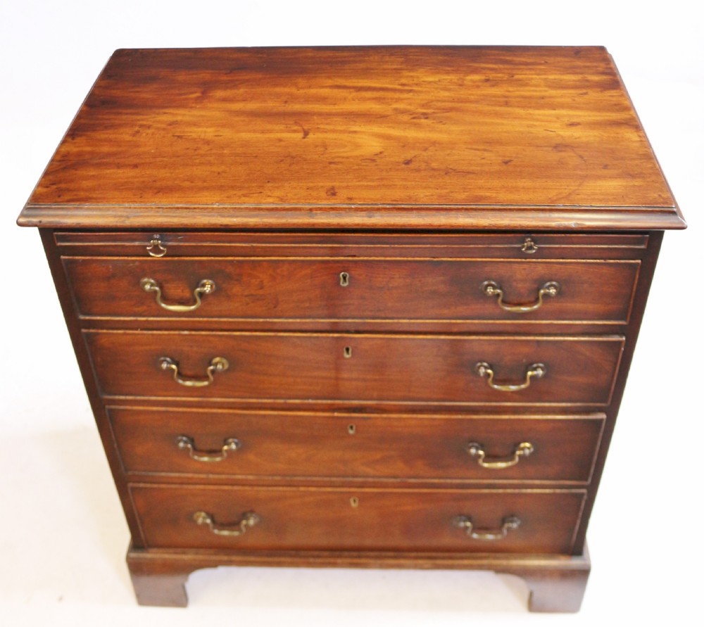 George 111 Small Mahogany Chest of 4 Long Drawers with Slide View III