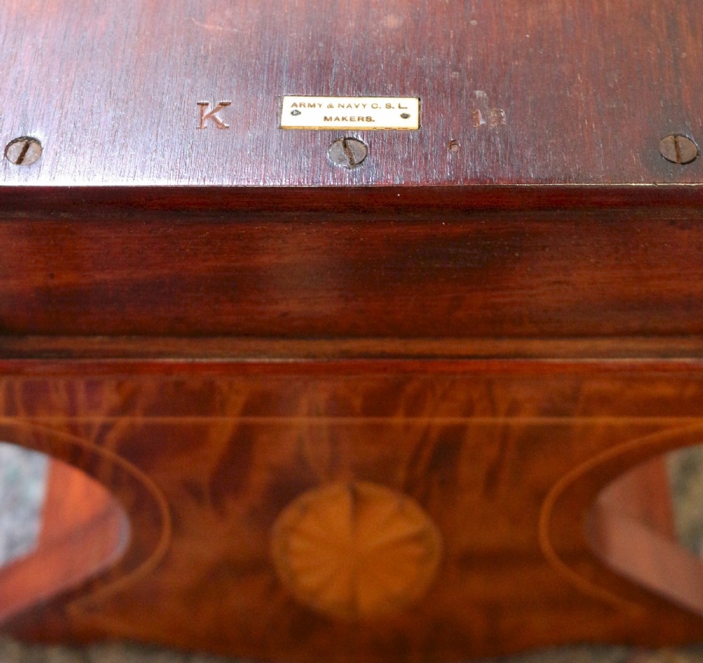 Edwardian Inlaid Mahogany Book Trough View VI