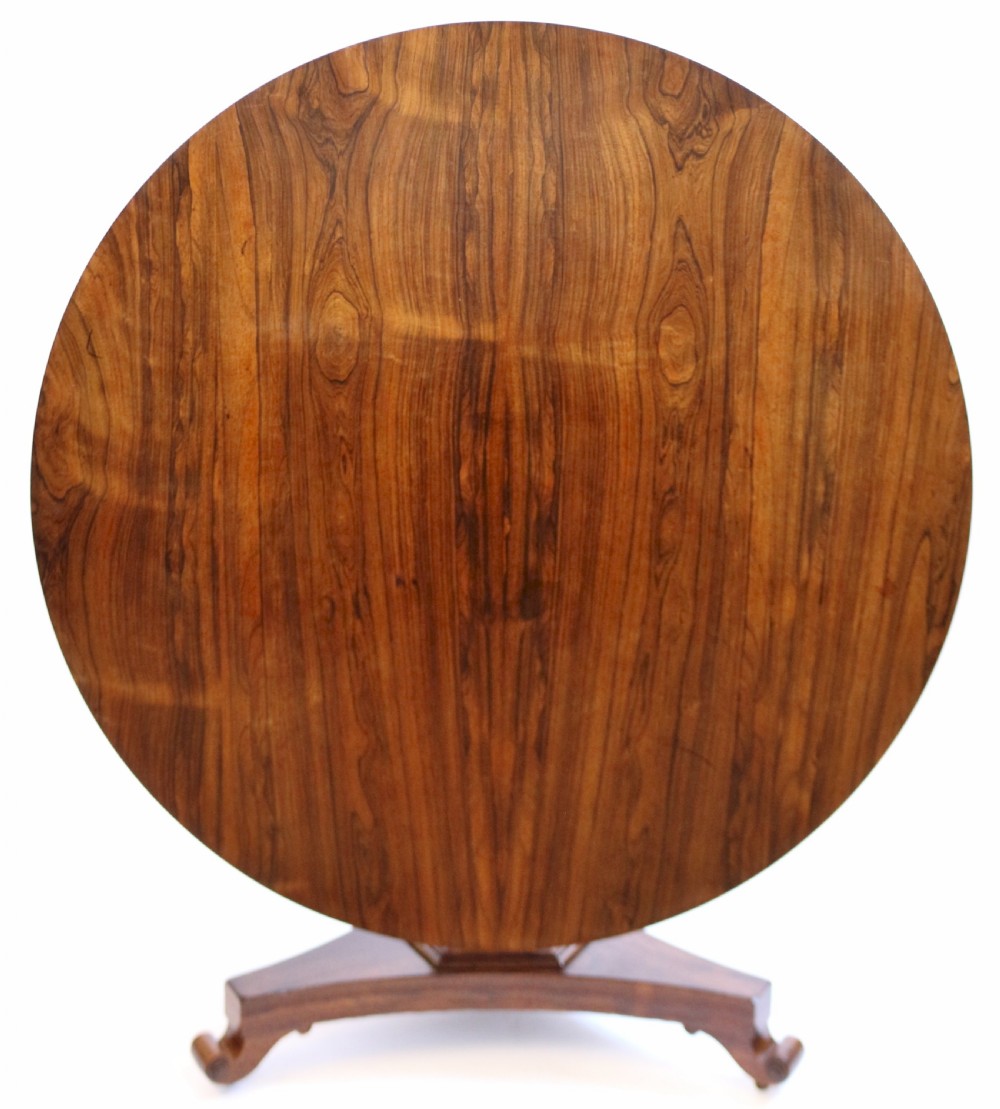 William 1V Rosewood Tilt Top Circular Pedestal Centre Table View II