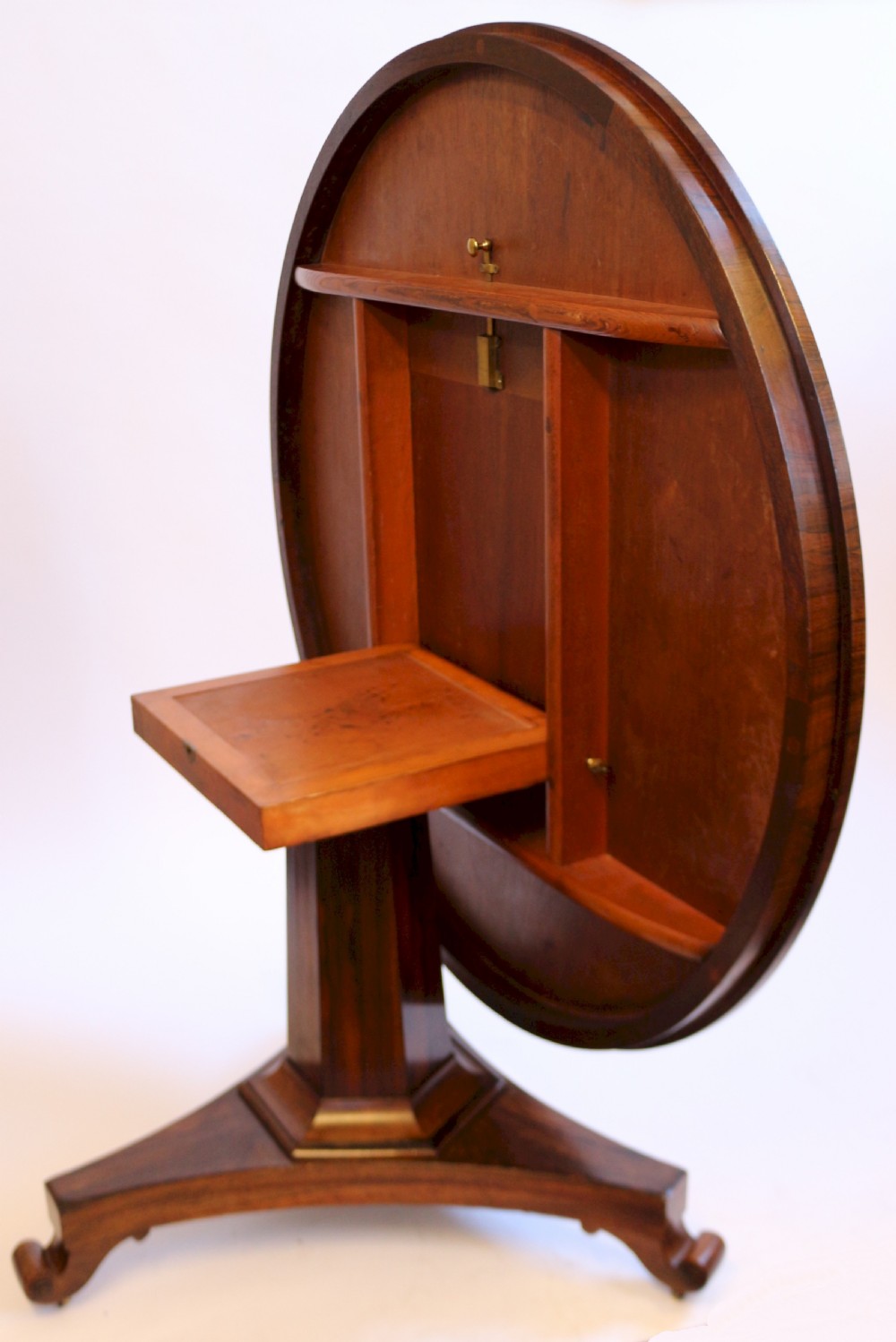 William 1V Rosewood Tilt Top Circular Pedestal Centre Table View V