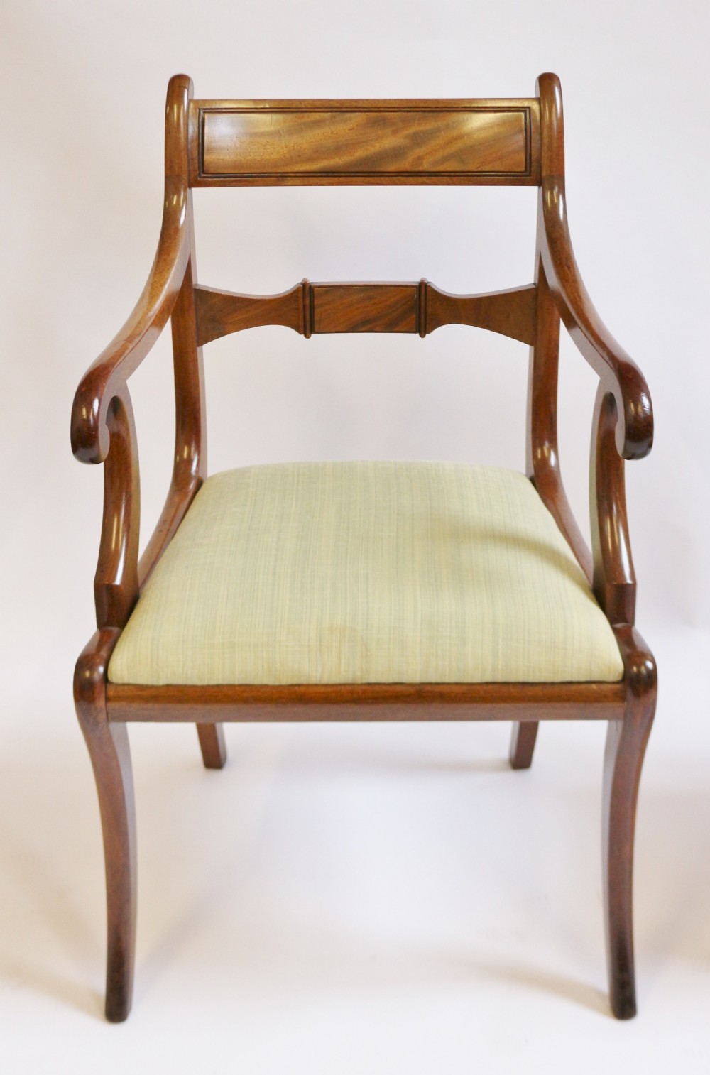 Regency  Mahogany Set of 6 & 2 Dining Chairs on Sabre Legs View V
