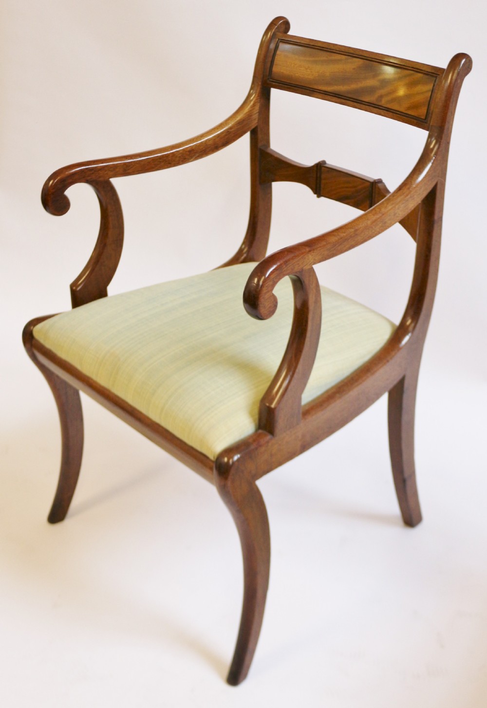 Regency  Mahogany Set of 6 & 2 Dining Chairs on Sabre Legs View IX