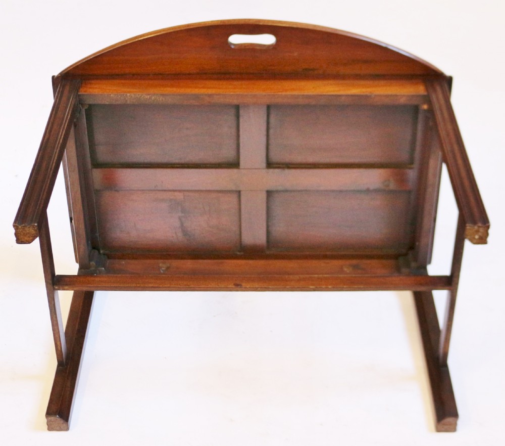 George 111 Mahogany Oval Butlers Tray with Drop Down Sides View VII