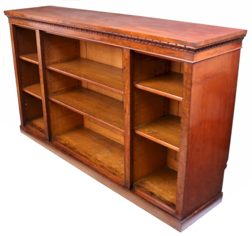 William 1V Mahogany 3 Section Dwarf Open Bookcase View III