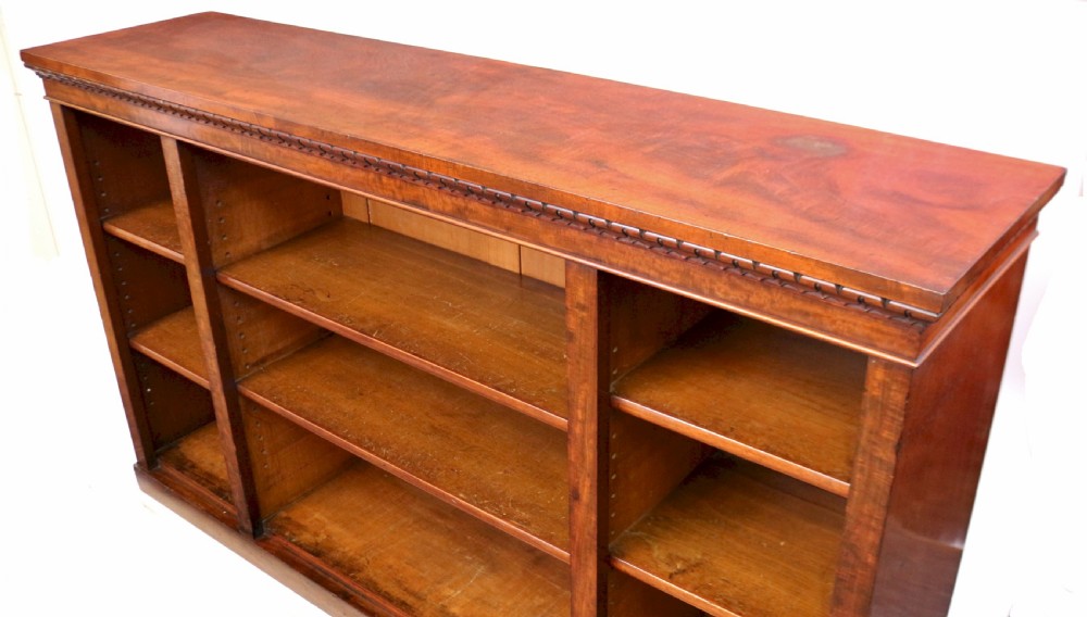 William 1V Mahogany 3 Section Dwarf Open Bookcase View IV