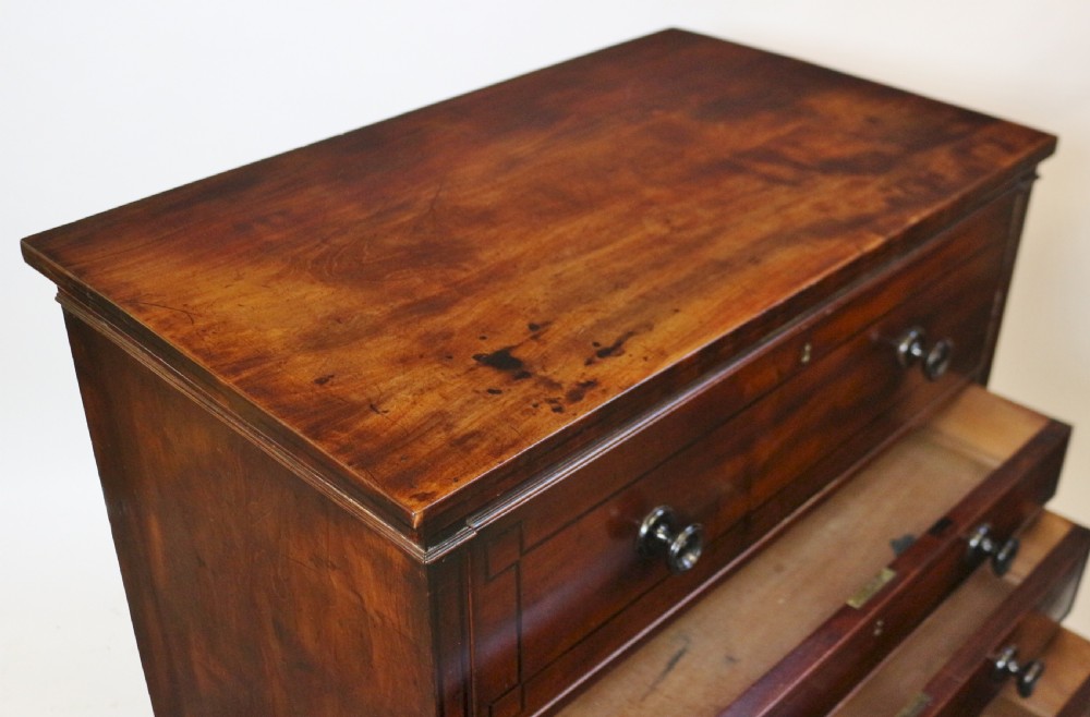 Fine Quality George IV Mahogany Secretaire Chest  View VII
