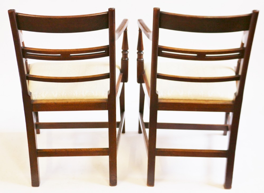 George 111 Mahogany Pair of Armchairs on Square Tapered Legs View IV